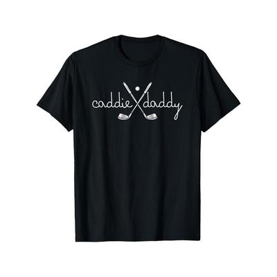 Funny T-shirt Golf Dad Caddie Dad Birthday Golf T-shirt Black T-shirt