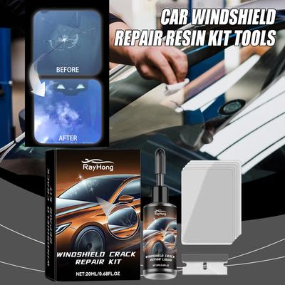 Car Windshield Repair Resin Kit Quickly Repair Cracks Windscreen Break Scratch Restoration Protective Stickers Repair Fluid Kit