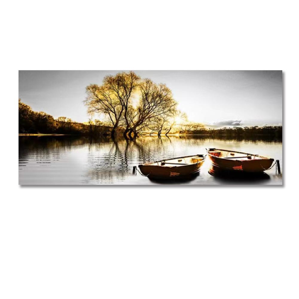 

Исламские современные золотые картины на холсте, пейзаж, роскошные мусульманские настенные художественные плакаты с принтом, украшение для гостиной, дома, подарки 20X40cm No Frame