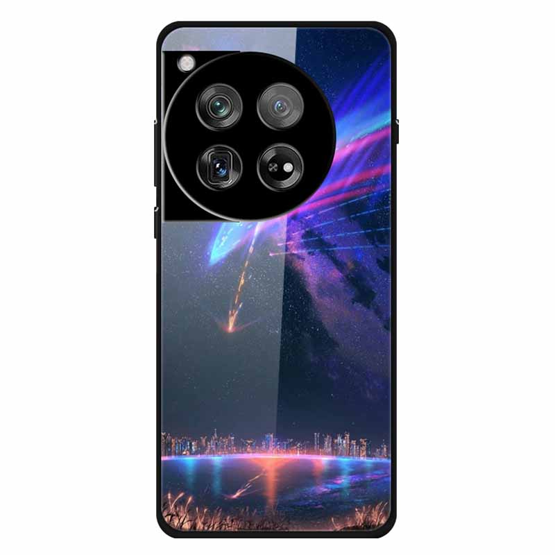 For Oneplus 12 12R Case Tempered Glass Luxury Hard Back Cover for Oneplus 12 12RCases Space Soft Bumpers for One Plus 12 5G Wolf