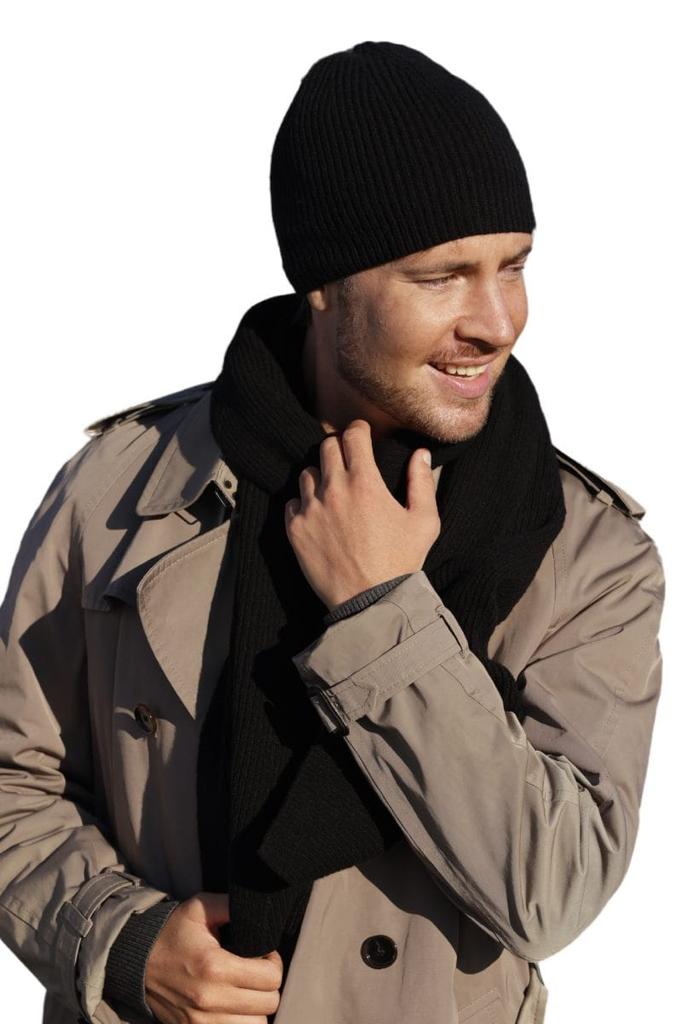 Franko Men' Wool Cap - Black, Striped | Kameo