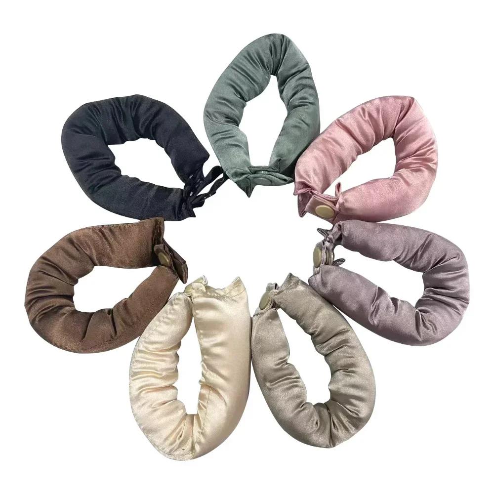 Hair Curler Heatless Silk like Material Soft Damage free Easy Use Long - lasting Curls Overnight Styling Lazy Hair Styling Tools