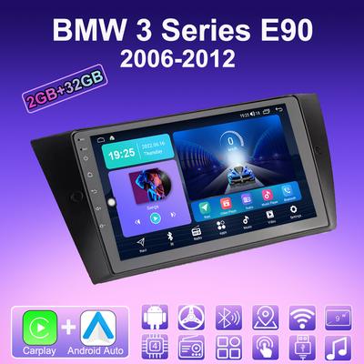 2 DIN Android Carplay Car Radio For BMW 3 Series E90 2006-2012 Multimedia Player Head Unit Stereo GPS Navigation BT WIFI 2+32GB
