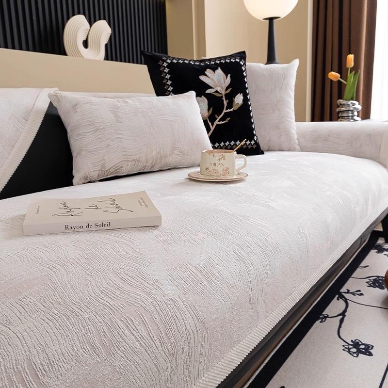New Sofa Cushion Four-Season Universal Non-Slip Seat Cushion Light Luxury High-End Sofa Cover Chenille Cover