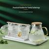 Elegant Hammered Glass Drinking Cup Set
