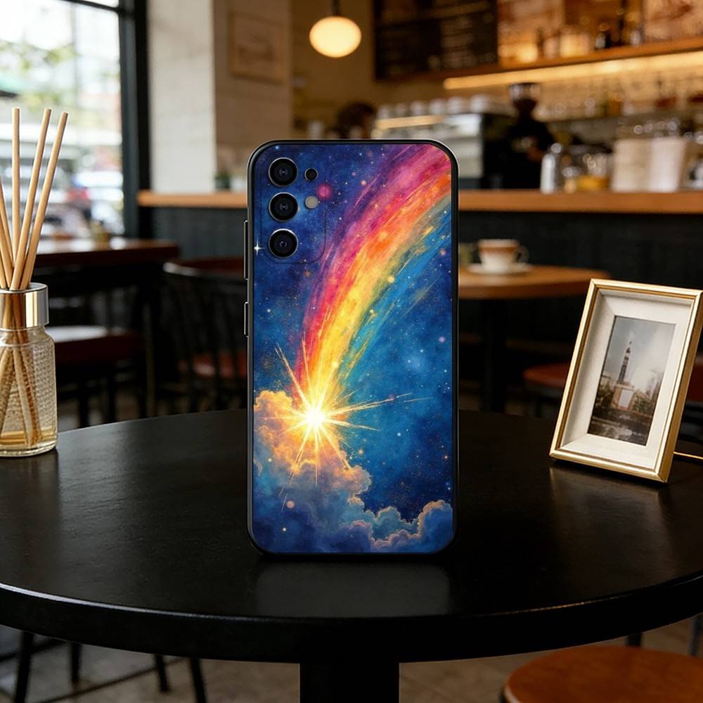Colorful Phone Case For Samsung S25,S24,S21,S22,S23,S30,Ultra,S20,Plus,Fe,Lite,Note,10,Black Cover