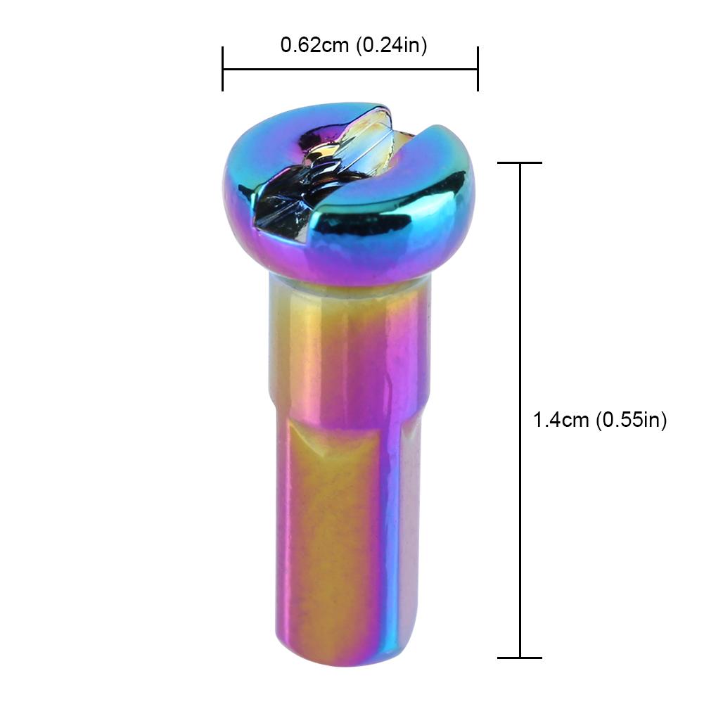 10Pcs Bicycle Spoke Caps Aluminum Alloy 14G Cycling Wheel Spoke Nipples Bicycle Spoke Nipples End Tips Bike Accessories