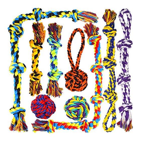 Large Dog Moo Moo Moo, Strong Dog Toys Large Breeds, Heavy Dentistry Dog Rope Toy Set for Medium Dogs, 5 Indestructible Dog Toys, Cotton Puppy Moo