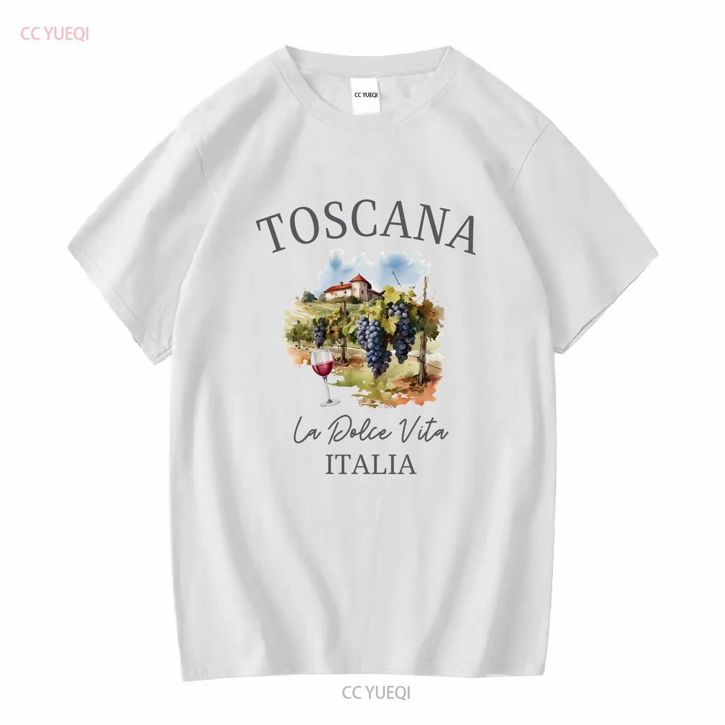 Toscana T Shirt Tuscany Italian Vineyards Souvenir Trip Firenze Siena Florence Vacation long or short sleeves vintage Washed
