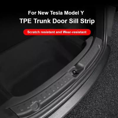 TPE Trunk Guards for Tesla Model Y Juniper 2025 Rear Trunk Door Sill Protector Cargo Threshold Sill Cover Car Rear Bumper Guards