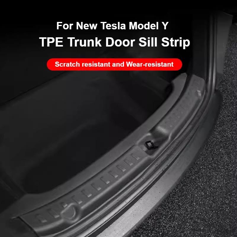 TPE Trunk Guards for Tesla Model Y Juniper 2025 Rear Trunk Door Sill Protector Cargo Threshold Sill Cover Car Rear Bumper Guards