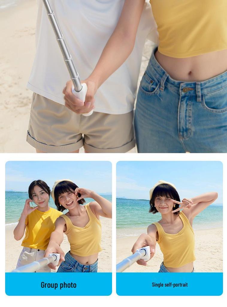 Mini Bluetooth Selfie Stick: Portable, Universal, Handheld for Outdoor Travel and Live Streaming