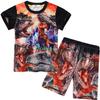 Short-Sleeved Cartoon Digital Printing, Children'S Loungewear, Short-Sleeved Set 9040