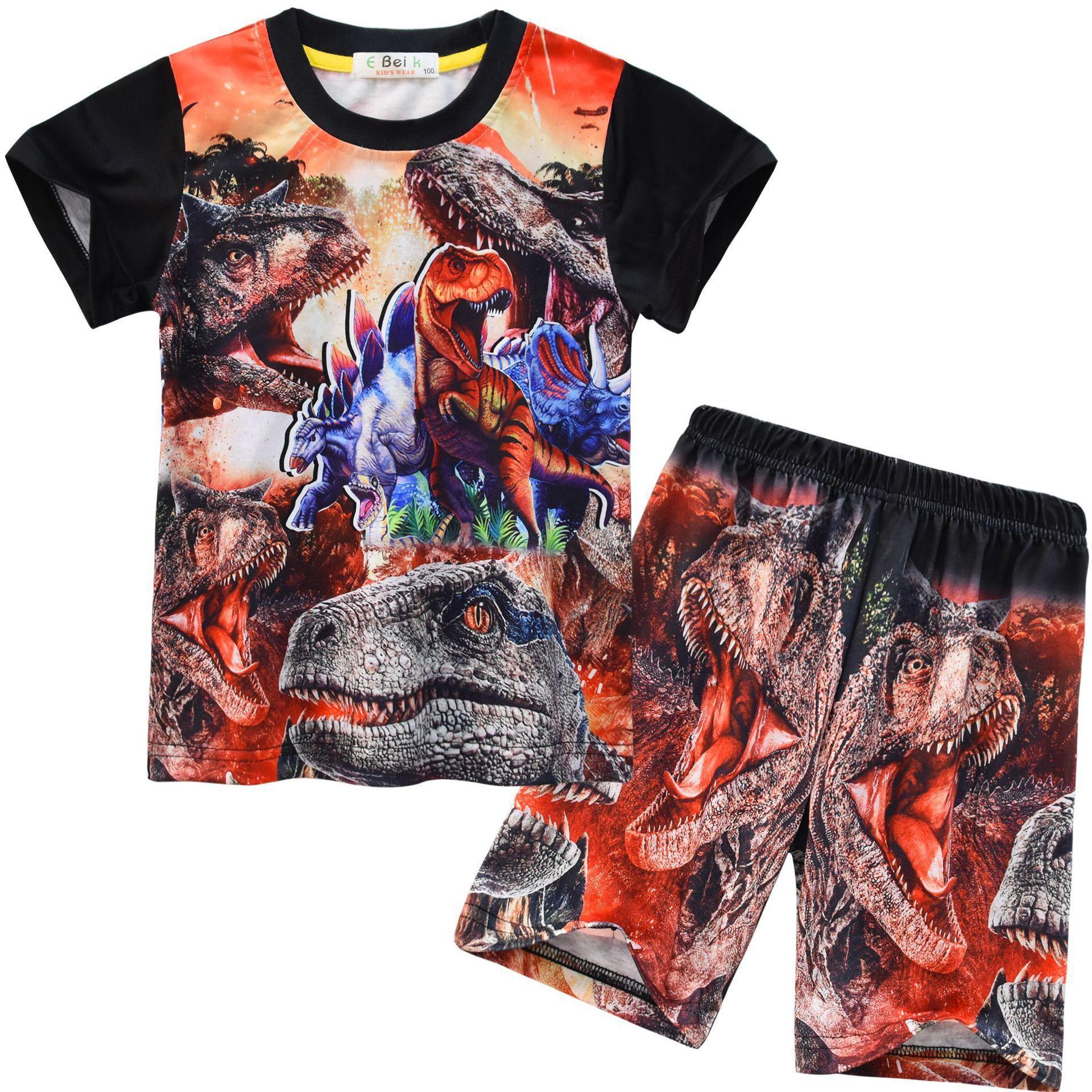 

Short-Sleeved Cartoon Digital Printing, Children S Loungewear, Short-Sleeved Set 9040 140