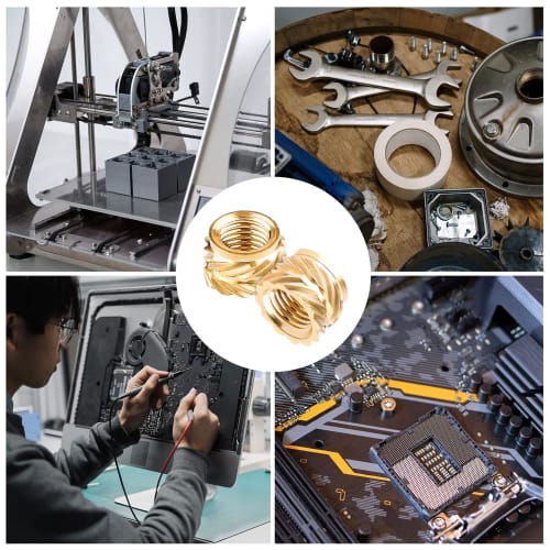 ADOFUN Insert Nuts M3*4mm*5mm [100pcs] Brass Knurled Nuts for 3D Printing, Brass Nut Inserts for 3D Printer Parts or Laptops (M3*4mm*5mm)