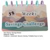 Portable 52 Week Savings Challenge Budget Binder Manage Finances with Ease Loose-leaf Secure Closing Financial Management Pouch