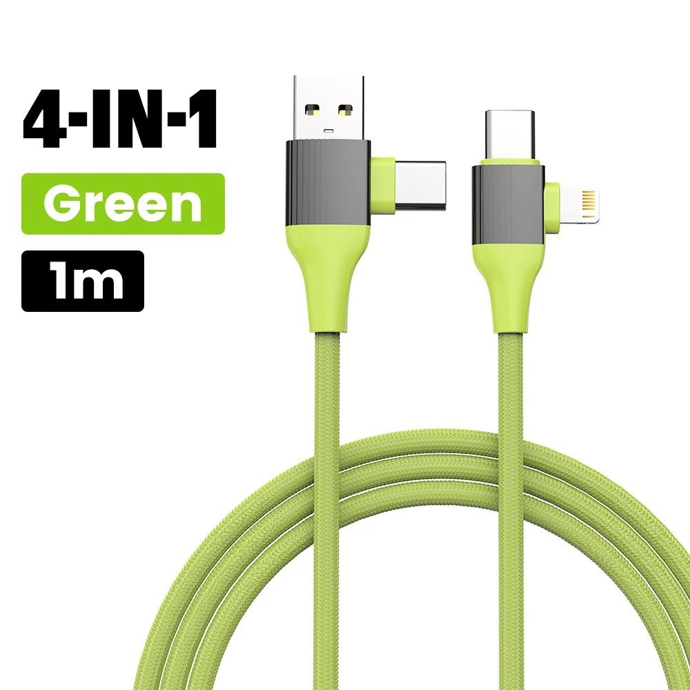 Cablu de încărcare USB C 5-în-1 Cablu de încărcare Tip C Cablu 4 în 1 USB Tip C Încărcare rapidă PD 65W 27W pentru IPhone Samsung Xiaomi