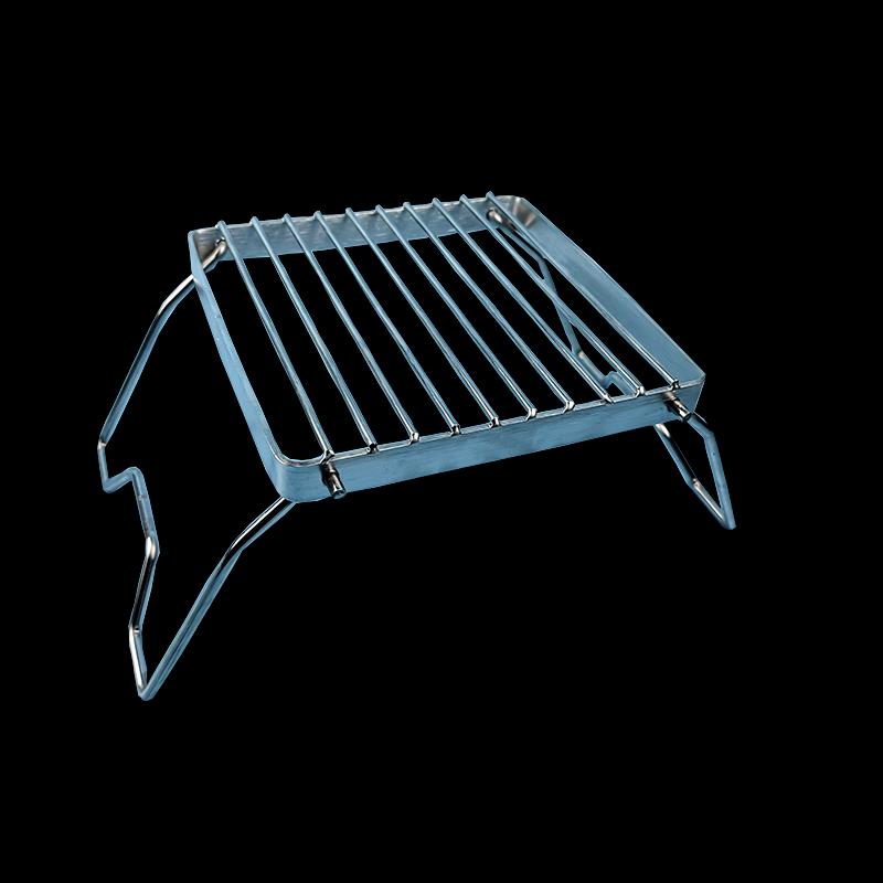 Foldable Stainless Steel Mini BBQ Grill & Stove Stand