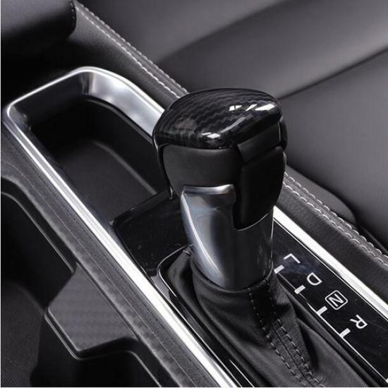 Carbon Fiber Style Gear Shift Knob Cover Trim 1pcs For Nissan Versa