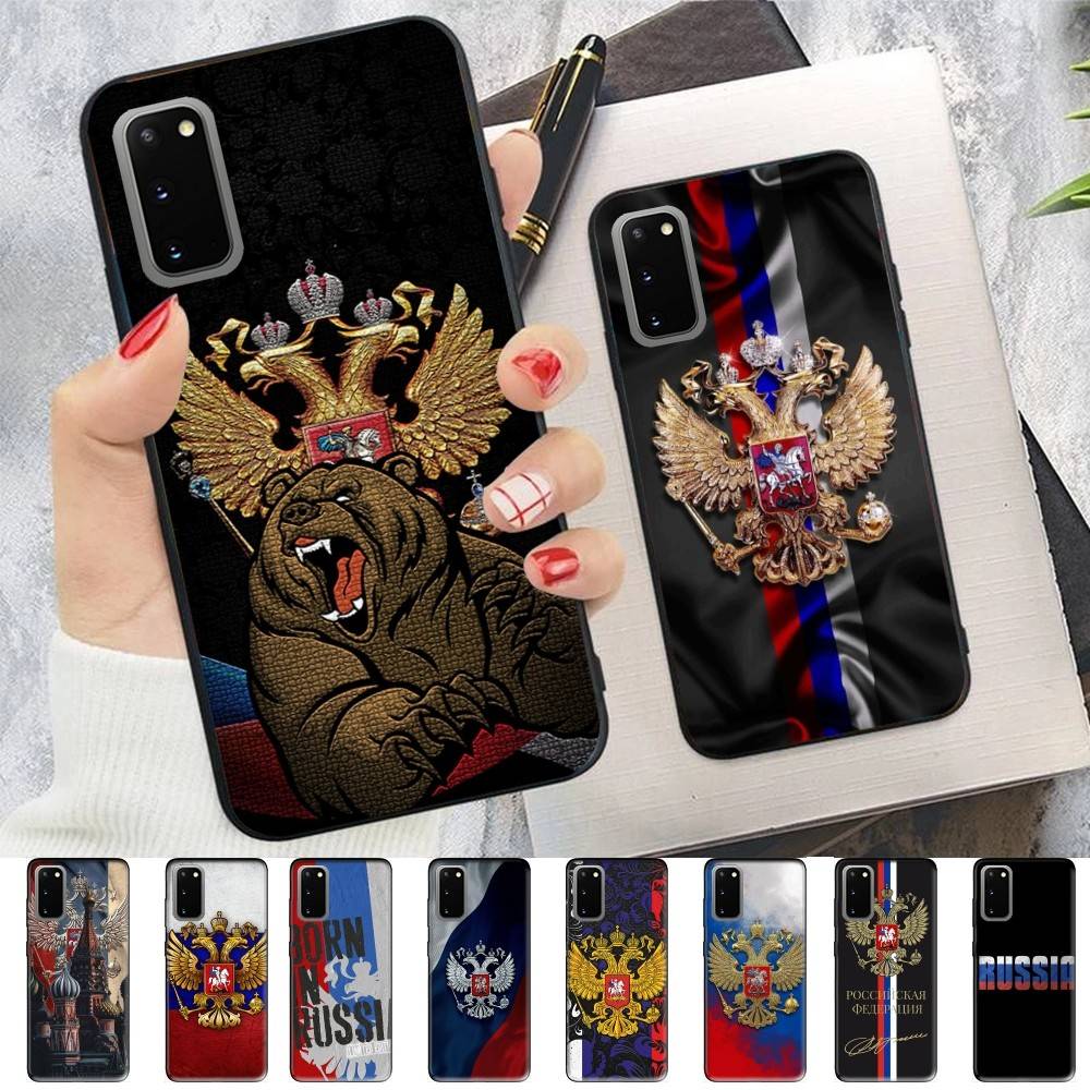 Popular Flag Of Russia Phone Case For Samsung S 24 Fe 25 Ultra Plus 20 Lite 21 30 22 23 24 22 Ultra 5G Fundas