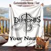Custom Text Flannel Throw Blanket, Lightweight Cozy Bed Sofa BlanketDeftones