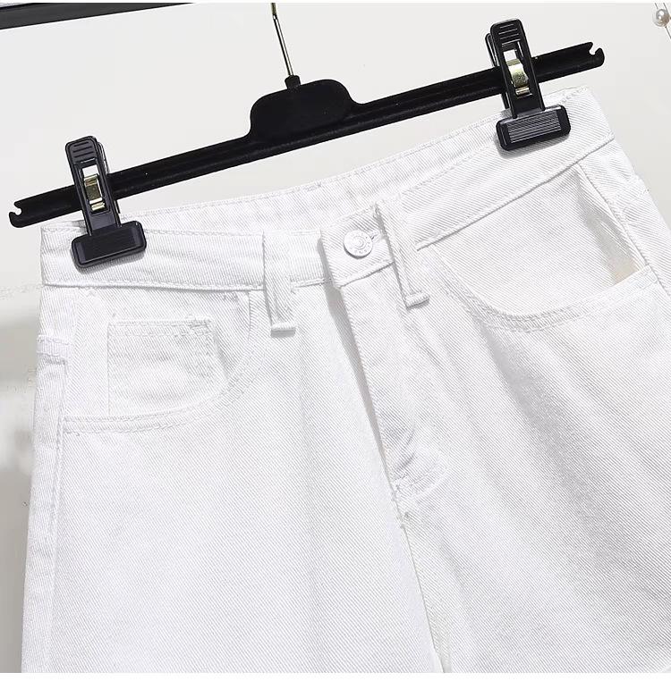 Summer 2026 Women's High-Waisted Denim Shorts - Loose, Slimming, Trendy Korean Style with Wide-Leg Rolled Hem.