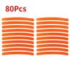 80Pcs Car Wheel Hub Reflective Sticker Night Safe Driving Tire Rim Luminous Decal Stickers Auto Motorcycle Styling Decor Decals