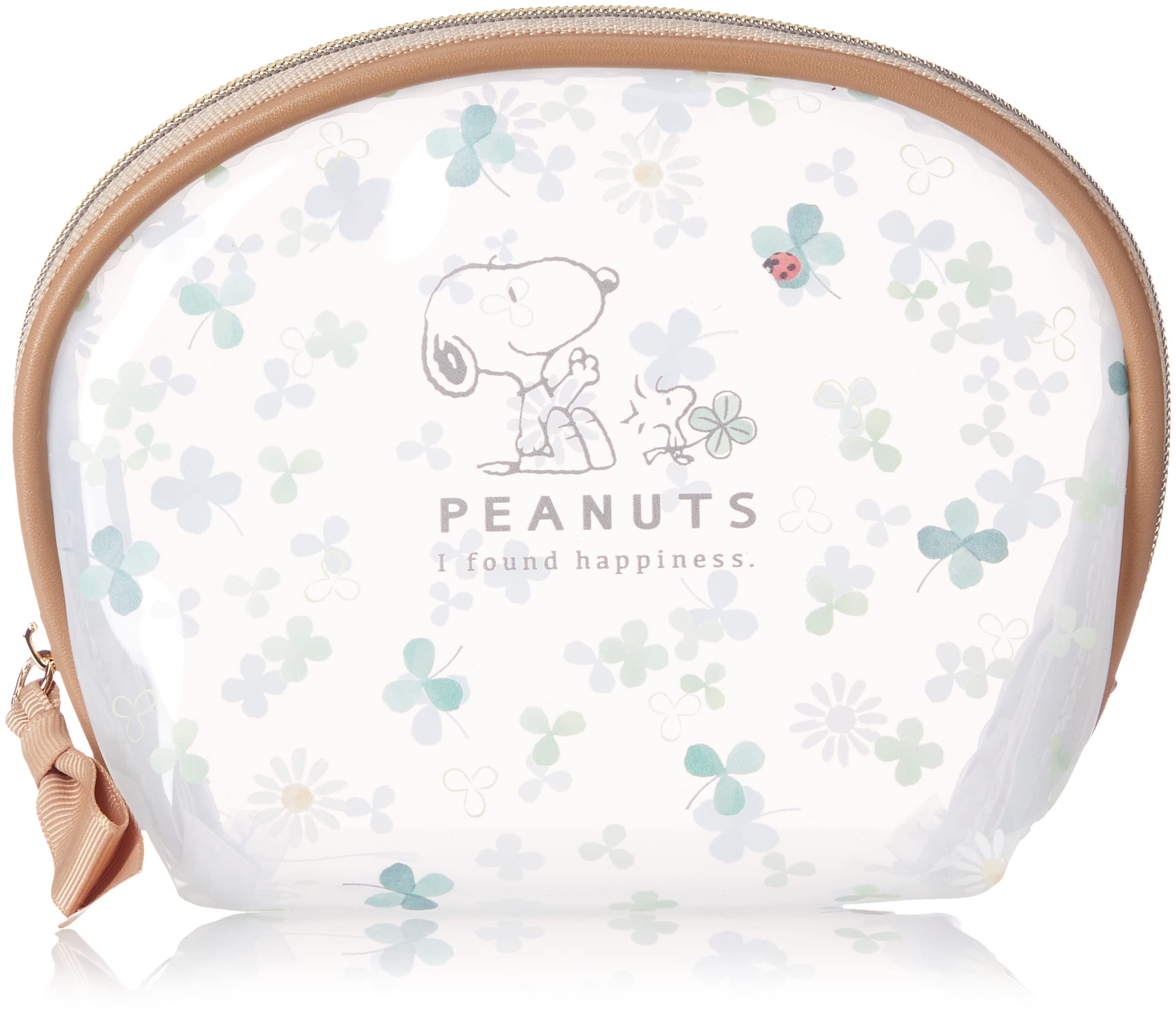 

Clear Round Pouch Pouch Cosmetic Pouch Travel Pouch Round Pouch for Adults PVC Blueberry Sunflower Mini Small Compact 0220 Clover [Snoopy] Women s