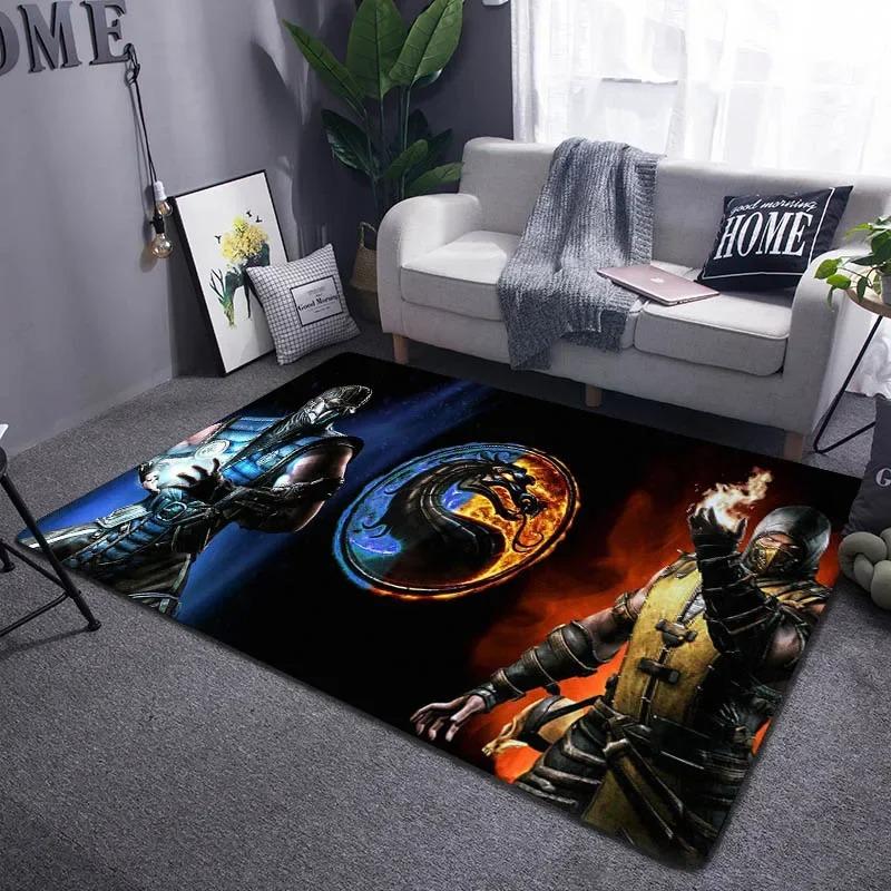 

Miniso Cartoon Mortal Kombat Carpet For Living Room Home Decoration Bedroom Bedside Floor Mat Game Room Children Play Large Rugs 40x60cm