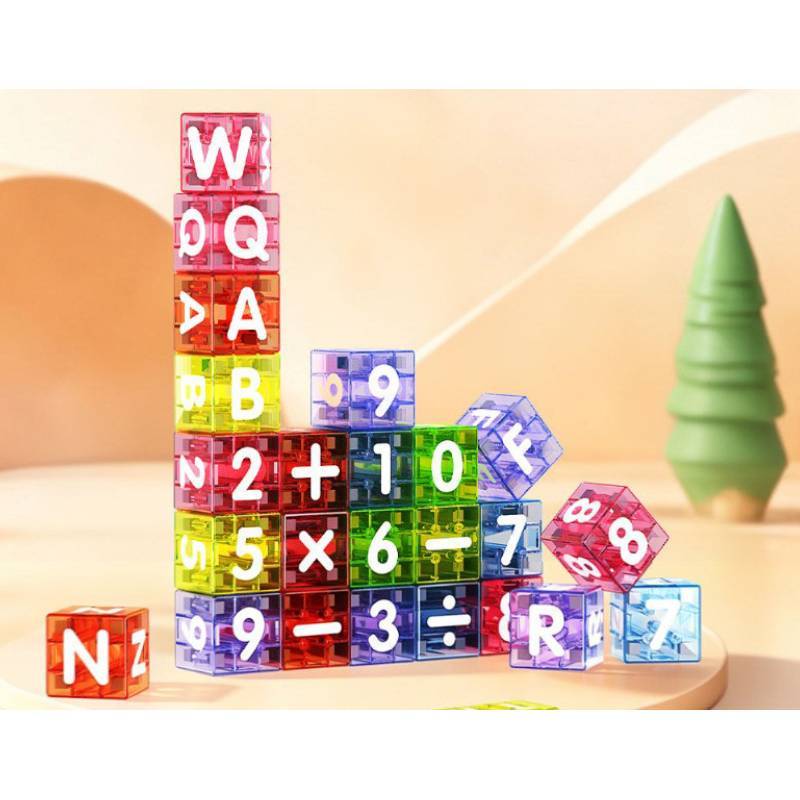 Magnetic Number Letter Blocks Educational Toy For Kids With Metal Box Storage