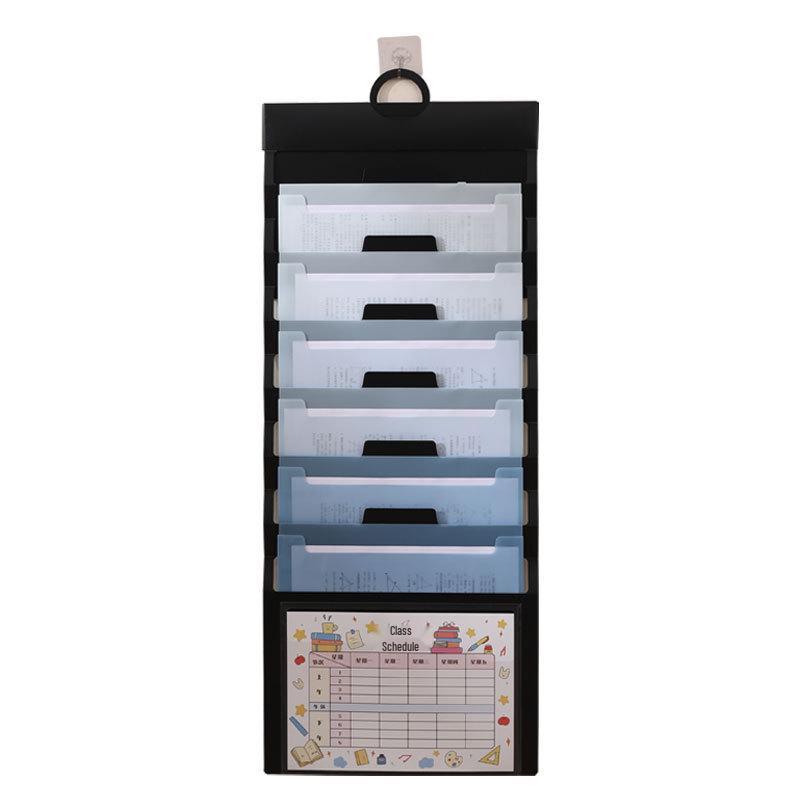 Nástěnná harmoniková taška: Vícevrstvý úložný prostor na testové papíry A4 pro studenty