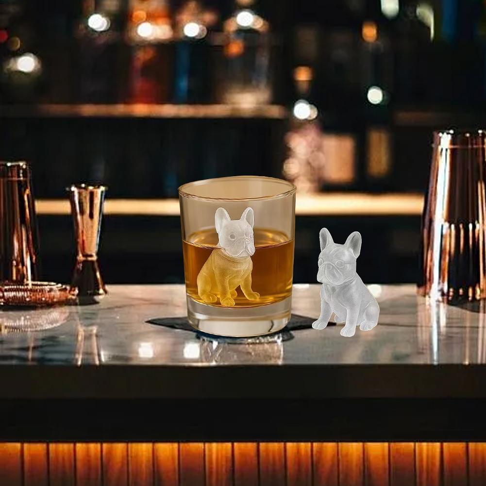 French Bulldog Ice-Cube Mold Frenchie Bull Dog Ice For Whiskey Party Cube Gift Portable Bourbon P0O0