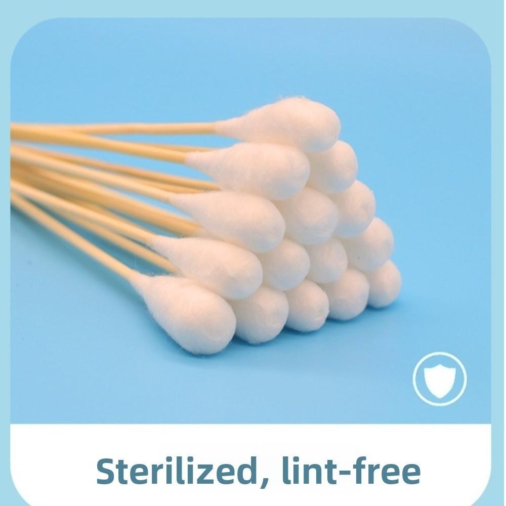 100pcs 7.87inch Long Cotton Swabs Eyes Cotton Swabs for Eyes Ears Eyeshadow Removal