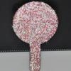 1pc Portable Crystal Rhinestone Handheld Mirror, Rhinestone-Encrusted ABS Beauty Handle Makeup Mirror, Bling Bling Princess Mirror for Makeup Touch-Up