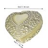 Metal Construction Vintage Jewelry Box Carved Flower Heart Jewelry Box  Home Decor