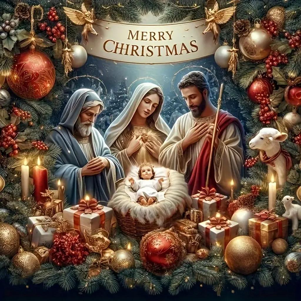 DIY Full Round Diamond Painting Cross Stitch Merry Christmas Santa Claus Snowman Home Decoration Arts Diamond Painting 5d Diamond Art Painting