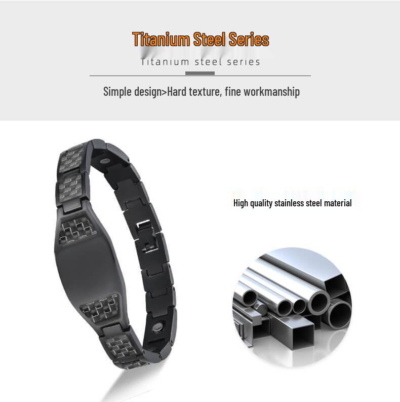Herren 4-in-1 Magnetisches Titan- & Edelstahl Germanium Energiearmband