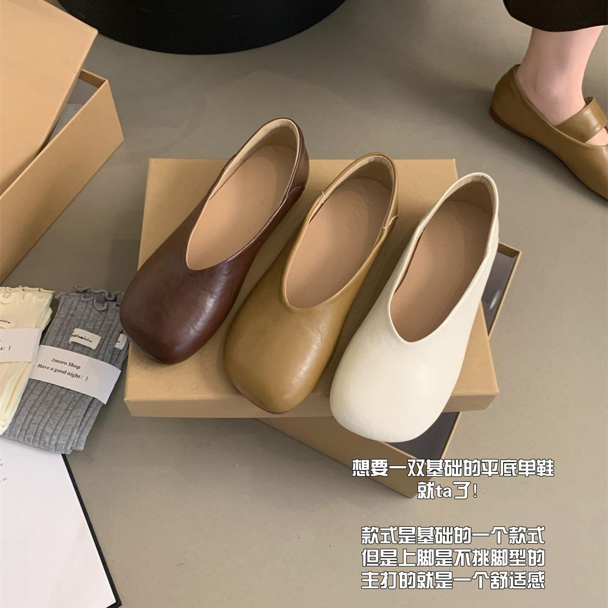 Женские кожаные лоферы без шнуровки — фото 2