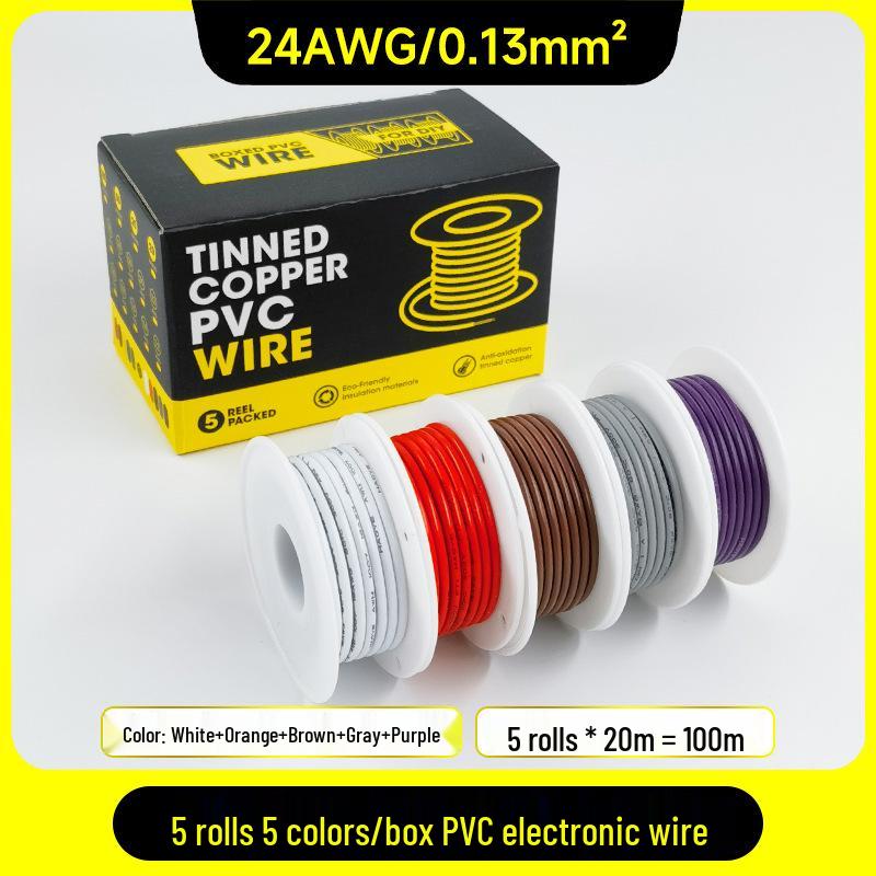 1007 PVC Electronic Wire 16AWG-30AWG Tinned Copper, Flying Lead Aviation Wire