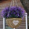 8 Bundles 35CM Artificial Lavender Flowers Fake Plant Outdoor Decoration Wedding Table Flower Arrangement DIY Green Fake Plant