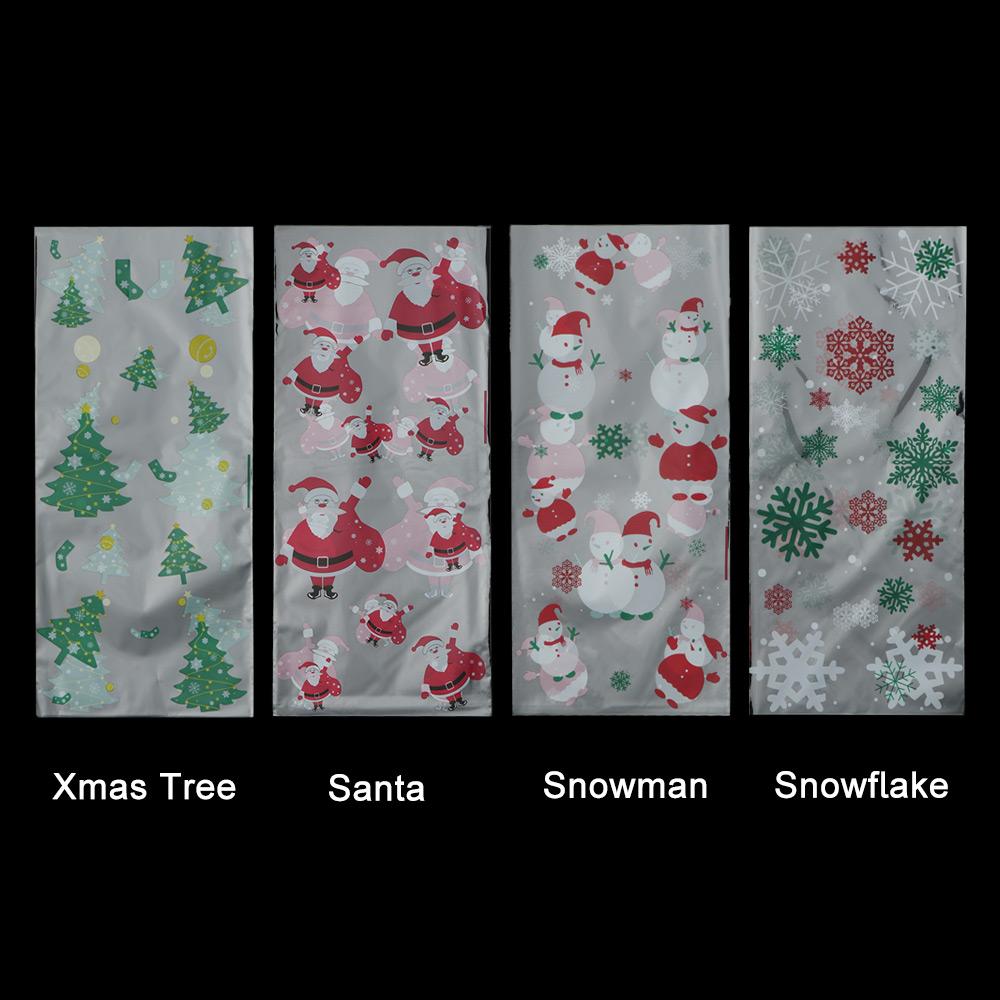Wedding Favors Snack Cookies Storage Santa Claus Snowman Plastic Baking Packaging Xmas Candy Bags