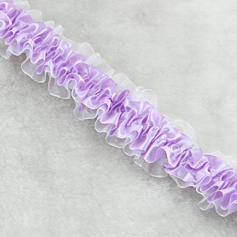 10 Yards Elastic Ruffle Lace Trim Ribbon 4cm Width Stretch Chiffon Fabric For Diy Sewing Toy Doll Garment Patchwork Accessories