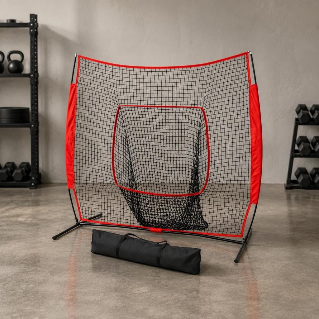 Baseball Training Net 7X7 Quick Assembly Baseball Hitting Net Sports Equipment Easy Setup Foldable For Beginners Backyard