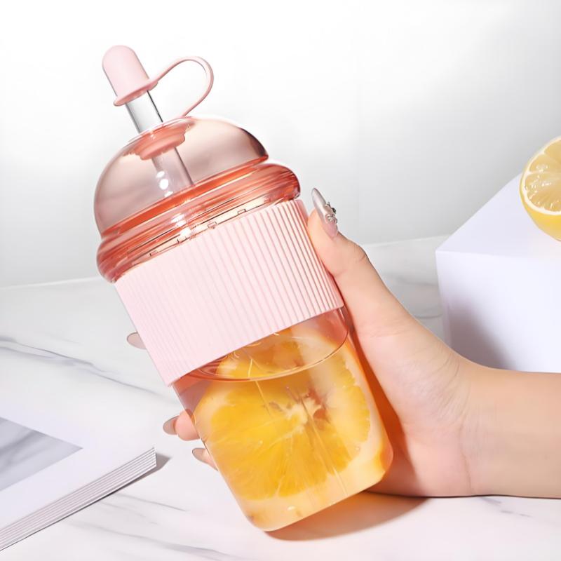 630ML Large Capacity Household Juice Cup Straw Milk Cup Coffee Milk Tea Cup Ins Feng Shui Cup Office Worker Juice Cup