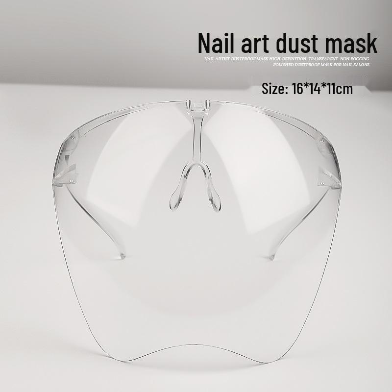 Niu Meijia Anti-Fog Dustproof Acrylic Face Shield - High Transparency Headgear for Nail Salons