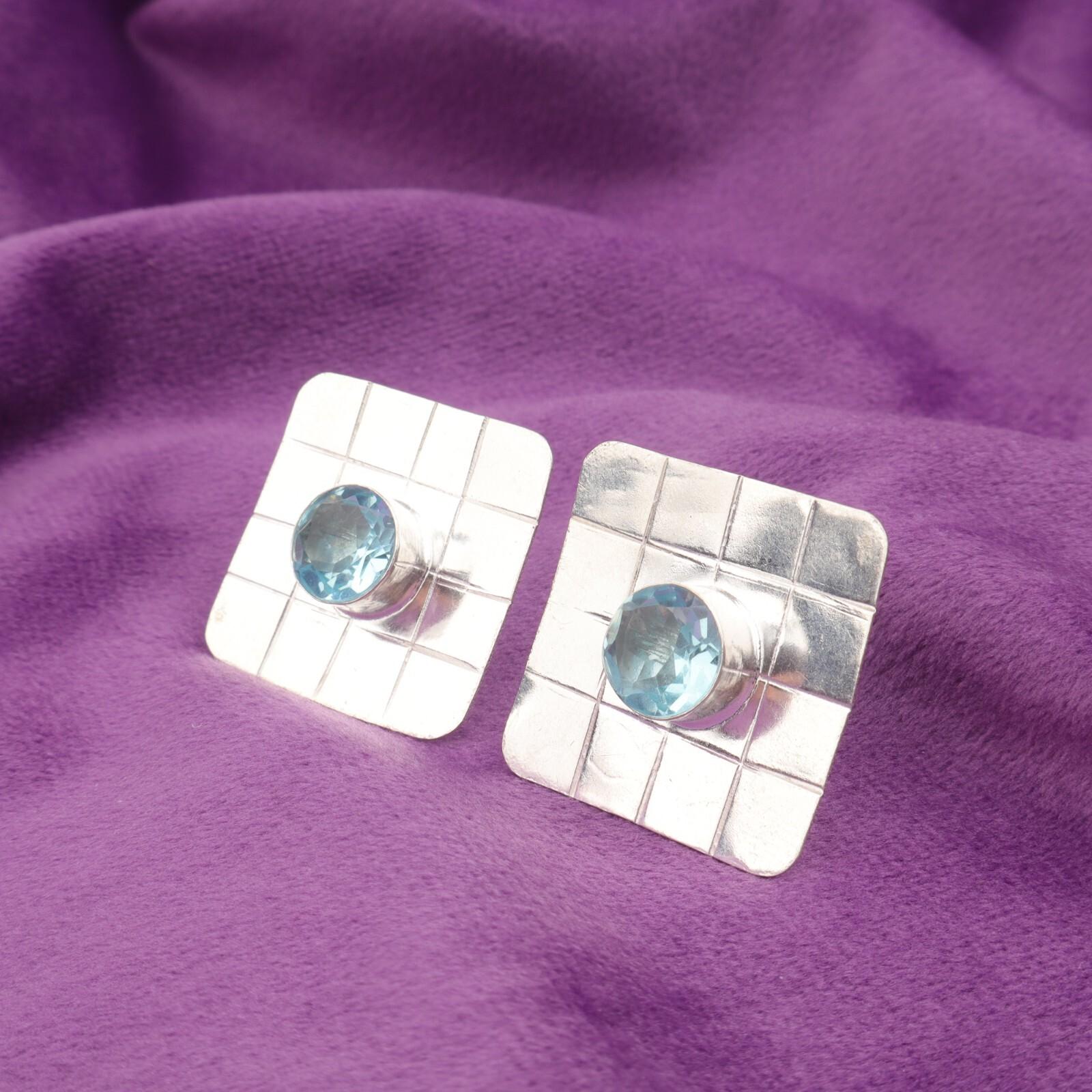 

Небесно-голубой топаз драгоценный камень 925 серебро серьги-пусеты день сестер бабочка ювелирные изделия EE-146-1