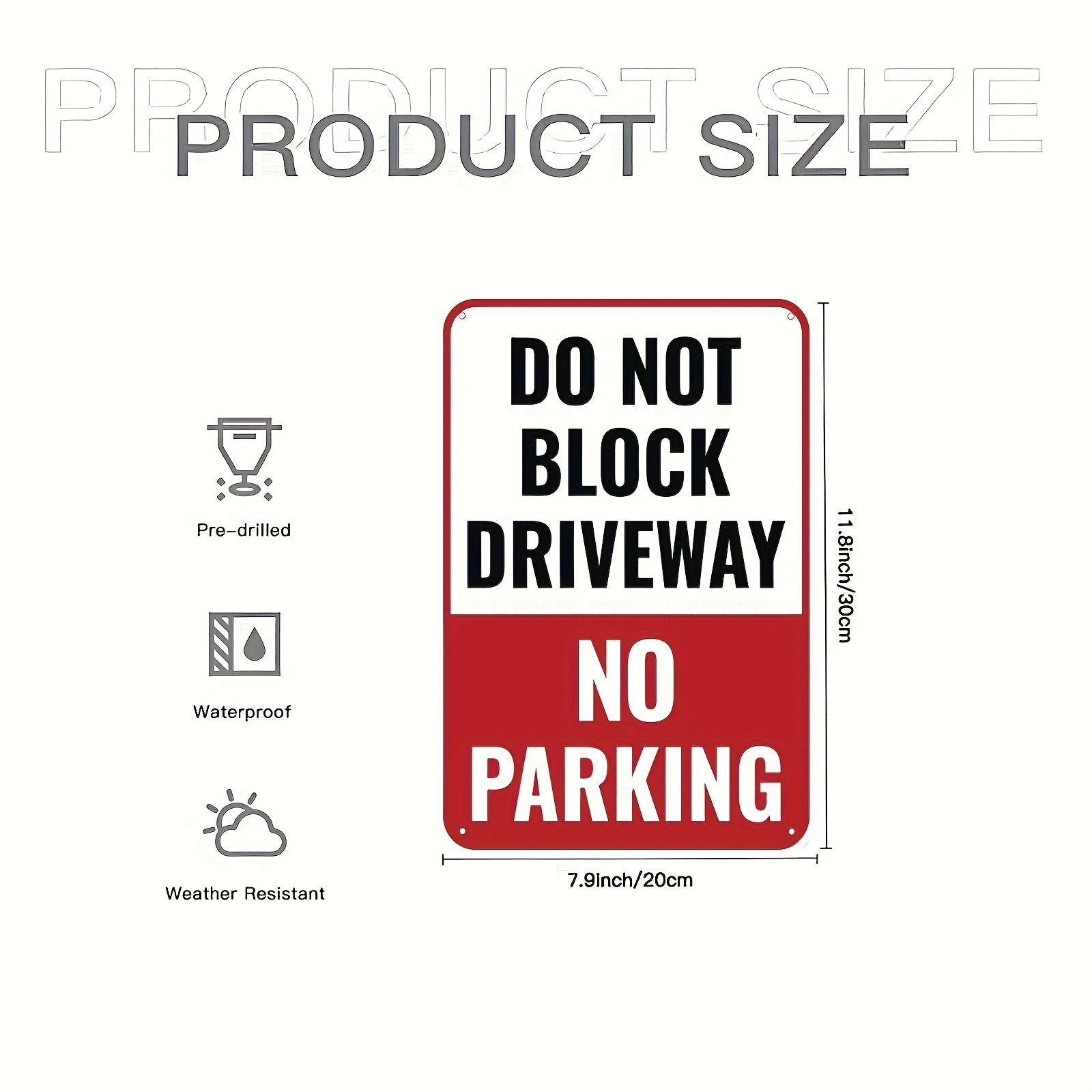 Vintage Iron No Blocking Entrance No Parking Sign Weatherproof FadeResistant for Driveway Garage Entry x Inch 20x30cm（7.8x11.8inch）
