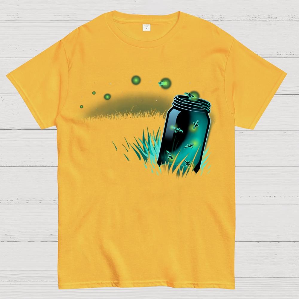 Lightning Bugs Unisex 100% Cotton Summer Casual Cool Loose T-Shirt