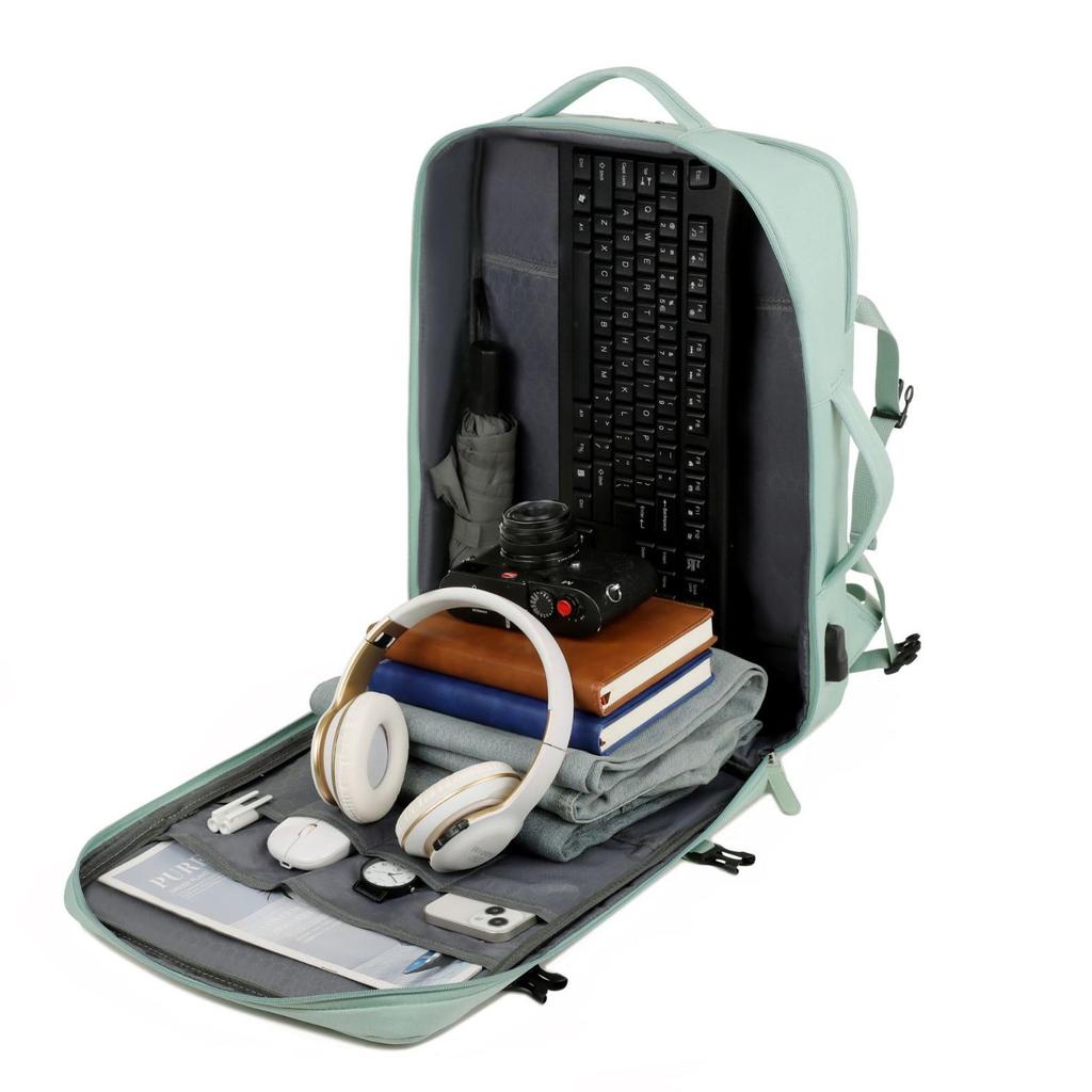 Lightweight Double Shoulder Backpack: Large Capacity for Business Trips, College Students, School, and Laptop Use