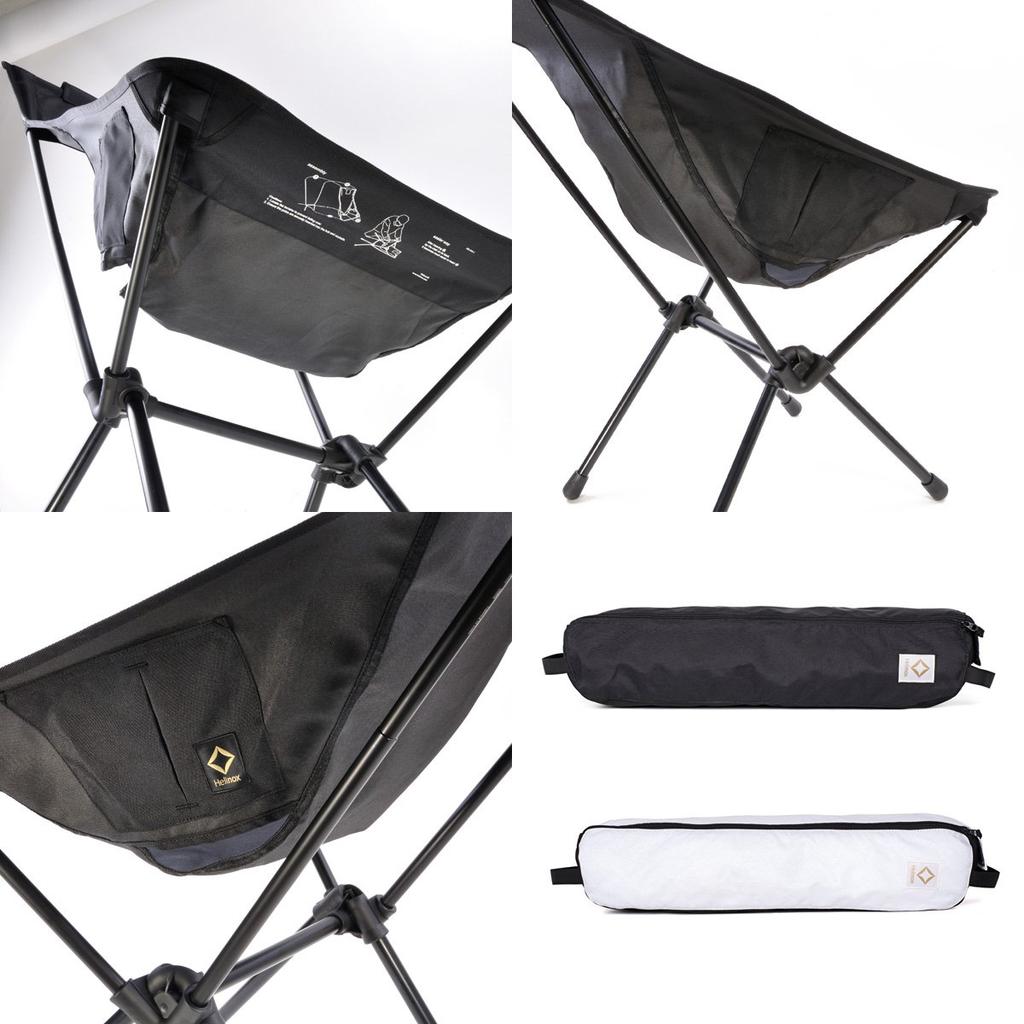 Helinox Tactical Sunset Chair Japanese Relaxing Foldable Polyester [Authorized Distributor] Lightweight, (Black)